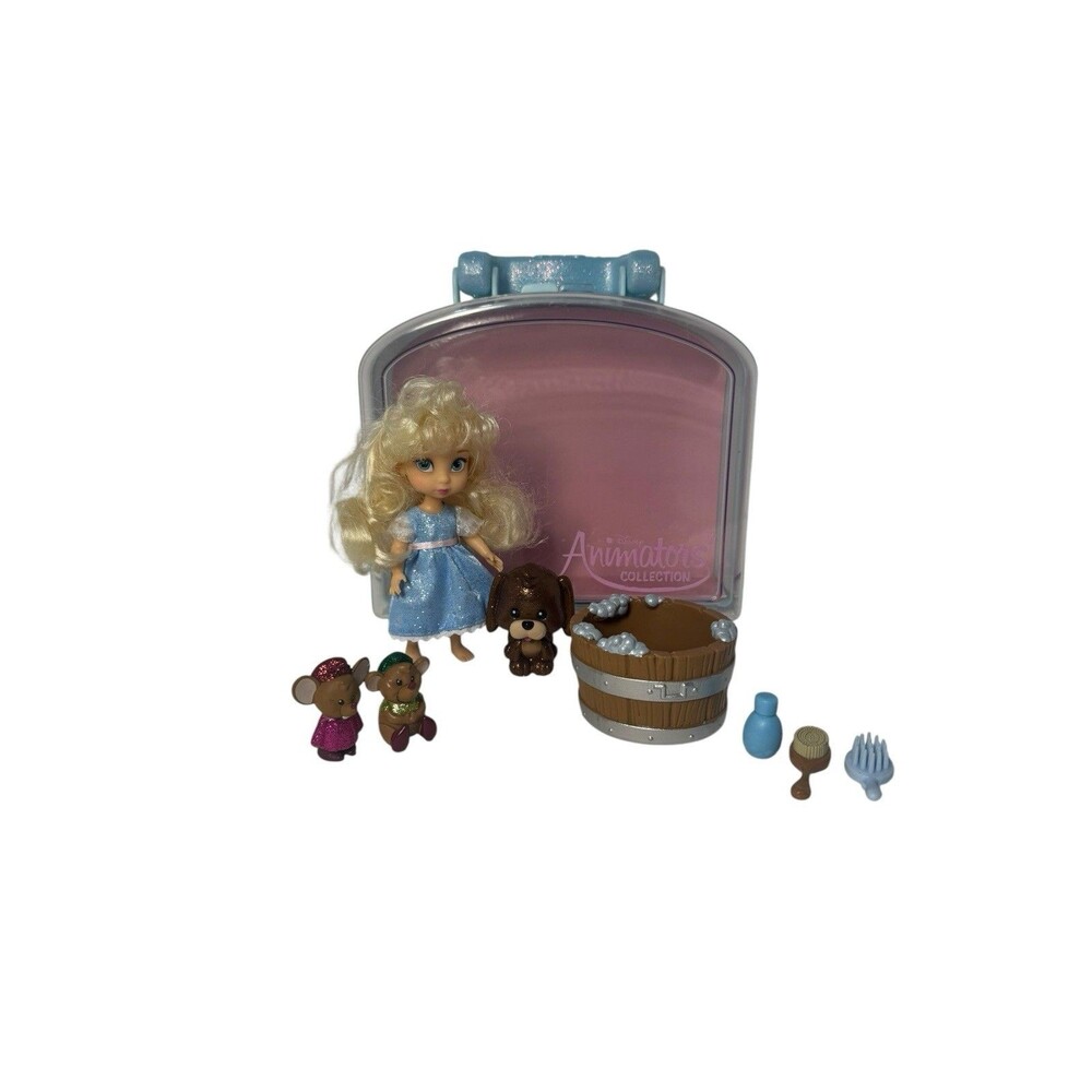 Disney Store Animators Collection Cinderella Mini Doll Playset in case